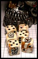 Dice : Dice - 6D - Cybo Skull by Crystal Caste for eM-4 Minatures - JA Collection Mar 2024